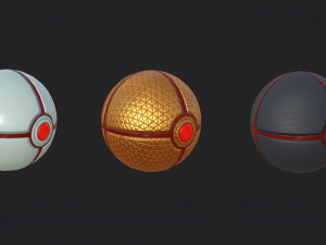 Cue Balls Collection Highpoly Model 3D Model
