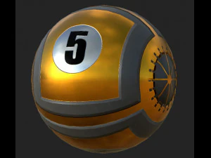 Eight Balls Collection Highpoly Model 3D Model
