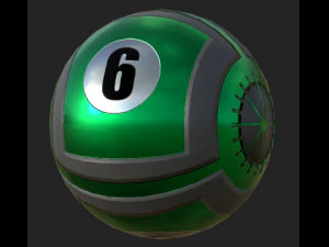 Eight Balls Collection Highpoly Model 3D Model