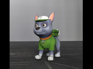 Paw Patrol Rocky Rig Animation 3D Model