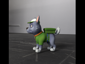 Paw Patrol Rocky Rig Animation 3D Model