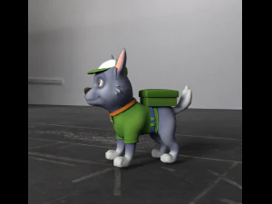 Paw Patrol Rocky Rig Animation 3D Model
