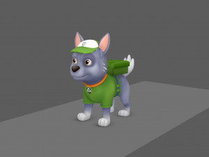 Paw Patrol Rocky Rig Animation 3D Model
