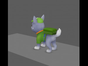 Paw Patrol Rocky Rig Animation 3D Model