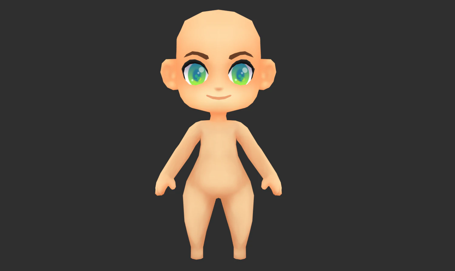Base Boy Lowpoly Model 3D Model .c4d .max .obj .3ds .fbx .stl .blend 