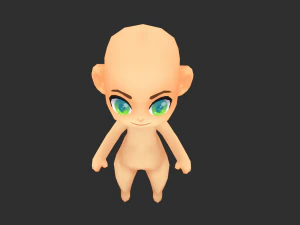 Base Boy Lowpoly Model 3D Model
