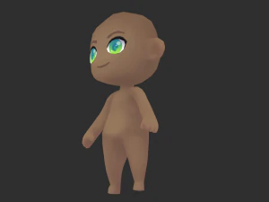 Base Boy Lowpoly Model 3D Model