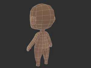 Base Boy Lowpoly Model 3D Model