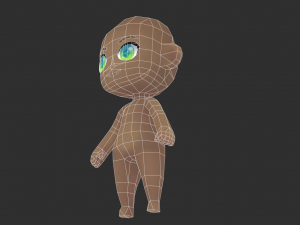 Base Boy Lowpoly Model 3D Model