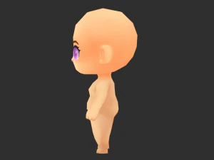 Base Girl Lowpoly Model 3D Model
