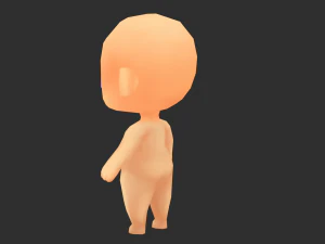 Base Girl Lowpoly Model 3D Model
