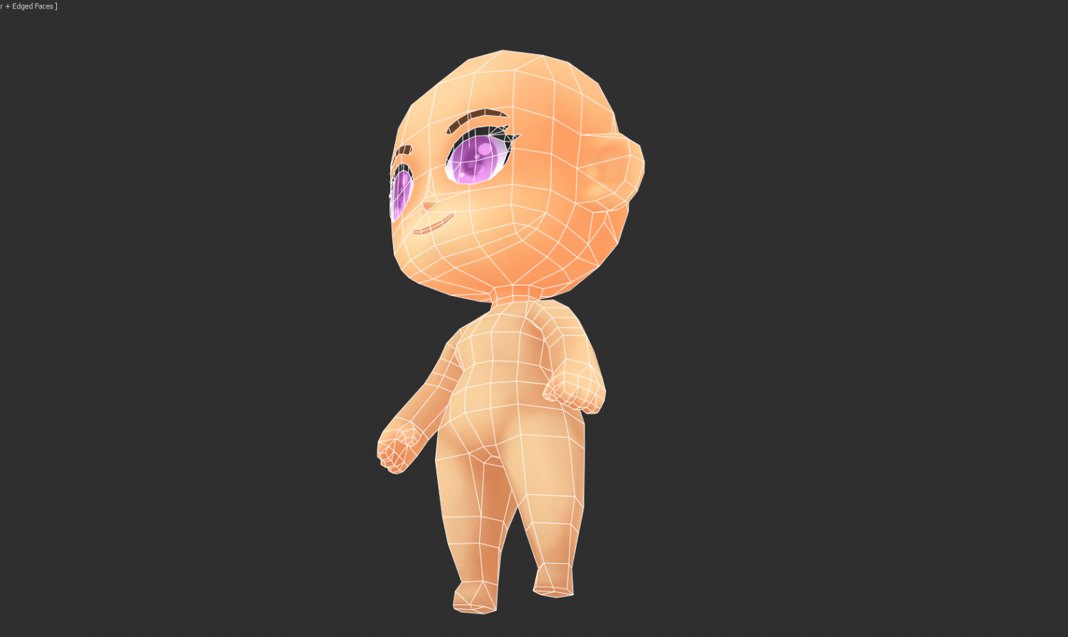 3D model game ready Low Poly Anime Character 30 VR / AR / low-poly