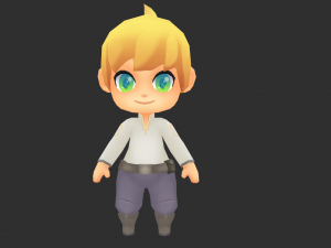 Boy Lowpoly Model Model 3D