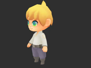 Boy Lowpoly Model 3D Model