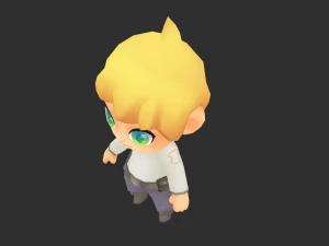 Boy Lowpoly Model 3D Model