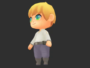 Boy Lowpoly Model 3D Model
