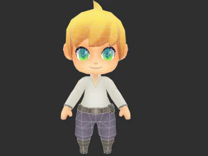 Boy Lowpoly Model 3D Model