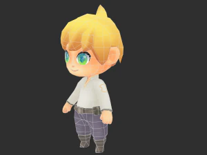 Boy Lowpoly Model 3D Model