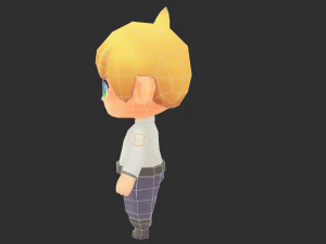 Boy Lowpoly Model 3D Model