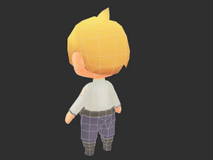 Boy Lowpoly Model 3D Model
