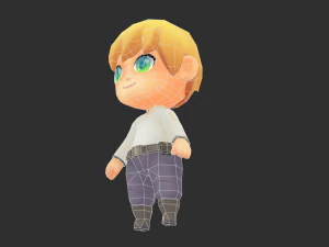 Boy Lowpoly Model 3D Model