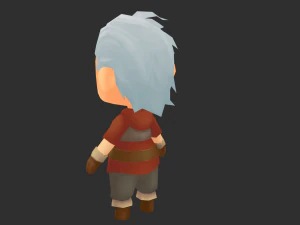 Cowboy Boy Hand-Painted Low-Poly 3D Game Assets 3D Model