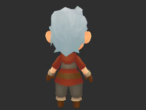 Cowboy Boy Hand-Painted Low-Poly 3D Game Assets 3D Model