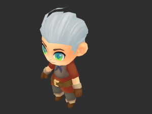 Cowboy Boy Hand-Painted Low-Poly 3D Game Assets Model 3D
