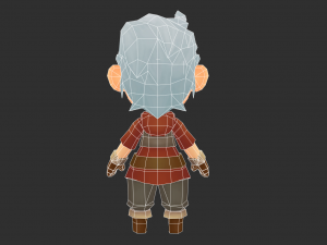 Cowboy Boy Hand-Painted Low-Poly 3D Game Assets Model 3D