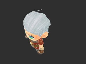 Cowboy Boy Hand-Painted Low-Poly 3D Game Assets 3D Model