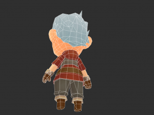 Cowboy Boy Hand-Painted Low-Poly 3D Game Assets Model 3D