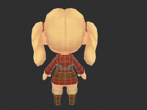 Europe Girl Hand-Painted Low-Poly 3D Game Assets 3Dモデル