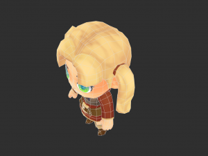 Europe Girl Hand-Painted Low-Poly 3D Game Assets 3Dモデル