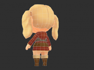 Europe Girl Hand-Painted Low-Poly 3D Game Assets 3Dモデル