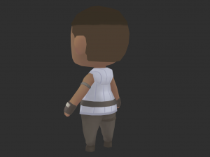 African Boy Hand-Painted Low-Poly 3D Game Assets 3D Model