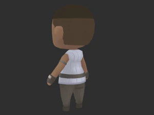 African Boy Hand-Painted Low-Poly 3D Game Assets 3D Model
