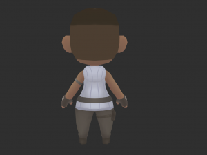 African Boy Hand-Painted Low-Poly 3D Game Assets 3D Model