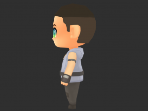 African Boy Hand-Painted Low-Poly 3D Game Assets 3D Model