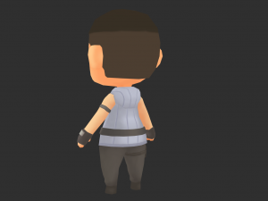 African Boy Hand-Painted Low-Poly 3D Game Assets 3D Model