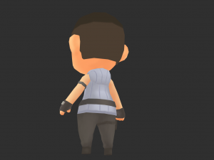 African Boy Hand-Painted Low-Poly 3D Game Assets 3D Model