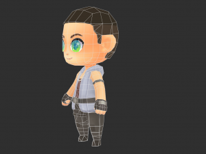 African Boy Hand-Painted Low-Poly 3D Game Assets 3D Model