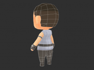 African Boy Hand-Painted Low-Poly 3D Game Assets 3D Model