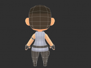 African Boy Hand-Painted Low-Poly 3D Game Assets 3D Model