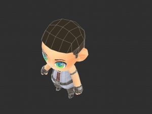 African Boy Hand-Painted Low-Poly 3D Game Assets 3D Model