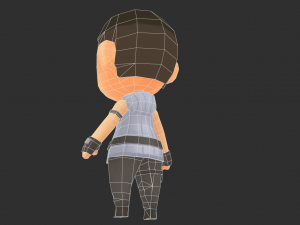 African Boy Hand-Painted Low-Poly 3D Game Assets 3D Model
