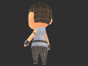 African Boy Hand-Painted Low-Poly 3D Game Assets 3D Model