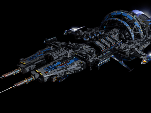 Fantastic Space Ship Highpoly Asset 3D Model
