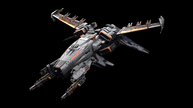 Metal Space Ship Highpoly Asset 3D Model .c4d .max .obj .3ds .fbx .stl .blend 