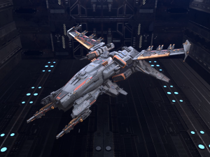 Metal Space Ship Highpoly Asset 3D Model