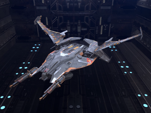 Futuristic Space Ship Highpoly Assets 3D Model